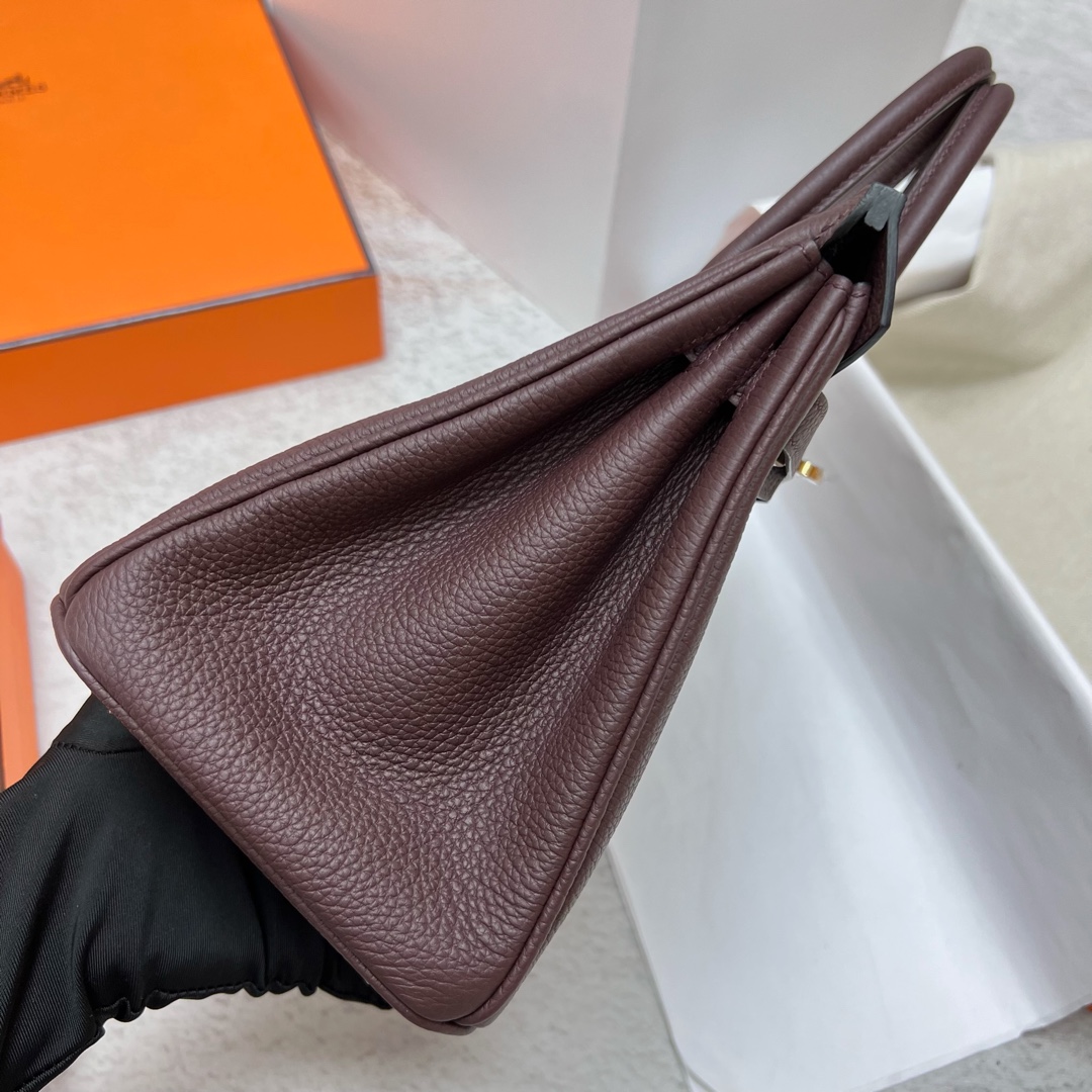 에르메스 버킨백25 버건디 금장 토고가죽